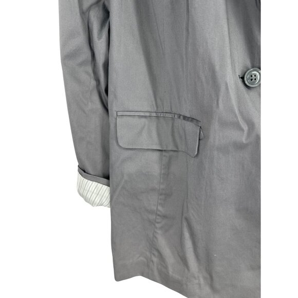 Lane Bryant Single-Button Striped Cuffs Gray Blazer Women's Size 22 - Picture 3 of 10